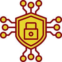 Data Encryption Vintage Icon Design vector
