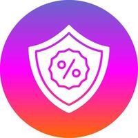 Percentage Glyph Gradient Circle Icon Design vector