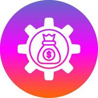 Asset Management Glyph Gradient Circle Icon Design vector