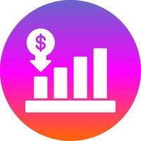 Interest Rate Glyph Gradient Circle Icon Design vector