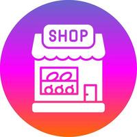 Ice Cream Shop Glyph Gradient Circle Icon Design vector