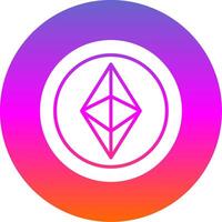 ethereum glifo degradado circulo icono diseño vector