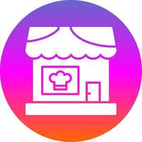 Restaurant Glyph Gradient Circle Icon Design vector