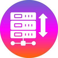 Expand Arrows Glyph Gradient Circle Icon Design vector