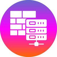 Firewall Glyph Gradient Circle Icon Design vector