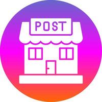 Post Office Glyph Gradient Circle Icon Design vector