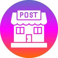 Post Office Glyph Gradient Circle Icon Design vector