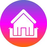 Pavilion Glyph Gradient Circle Icon Design vector