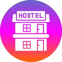 Hostel Glyph Gradient Circle Icon Design vector
