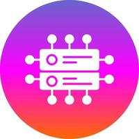 Data Network Glyph Gradient Circle Icon Design vector