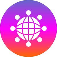 Internet Glyph Gradient Circle Icon Design vector