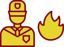 Firefighter Vintage Icon Design vector