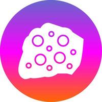 Rock Glyph Gradient Circle Icon Design vector