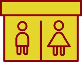 Public Toilet Vintage Icon Design vector