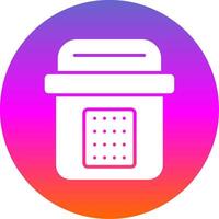 Sealed Glyph Gradient Circle Icon Design vector