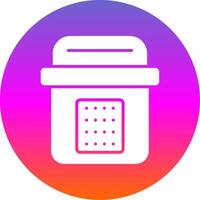 Sealed Glyph Gradient Circle Icon Design vector