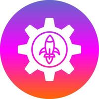 Engineering Glyph Gradient Circle Icon Design vector