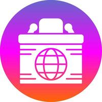 Desk Glyph Gradient Circle Icon Design vector