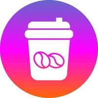 Coffee Cup Glyph Gradient Circle Icon Design vector