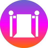 Green Screen Glyph Gradient Circle Icon Design vector