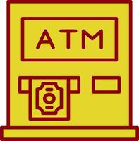 Atm Machine Vintage Icon Design vector