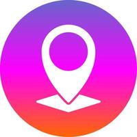 Location Glyph Gradient Circle Icon Design vector