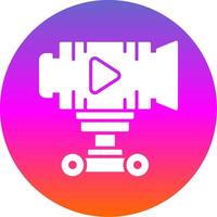 Camera Dolly Glyph Gradient Circle Icon Design vector