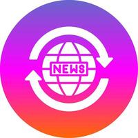 News Report Glyph Gradient Circle Icon Design vector