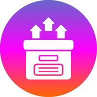 Storage Box Glyph Gradient Circle Icon Design vector