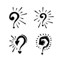 Doodle Question Mark, Sign and Symbol for Design, Presentation or Website elements. vector