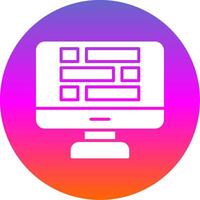 Dashboard Glyph Gradient Circle Icon Design vector