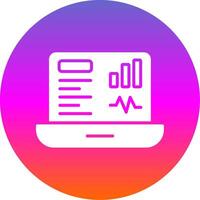 Dashboard Glyph Gradient Circle Icon Design vector