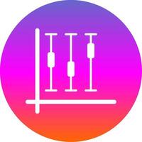 Box Plot Glyph Gradient Circle Icon Design vector