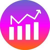 Performnce Glyph Gradient Circle Icon Design vector