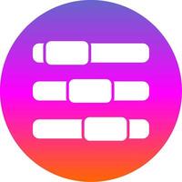 Progress Bar Glyph Gradient Circle Icon Design vector