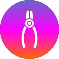 Pliers Glyph Gradient Circle Icon Design vector