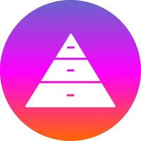 Pyramid Charts Glyph Gradient Circle Icon Design vector
