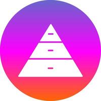 Pyramid Charts Glyph Gradient Circle Icon Design vector