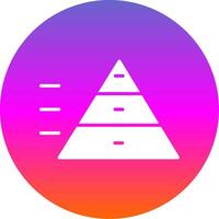 Pyramid Chart Glyph Gradient Circle Icon Design vector