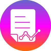 Data Report Glyph Gradient Circle Icon Design vector