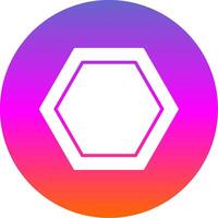 Hexagon Glyph Gradient Circle Icon Design vector