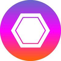 Hexagon Glyph Gradient Circle Icon Design vector