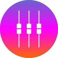 Box Plot Glyph Gradient Circle Icon Design vector