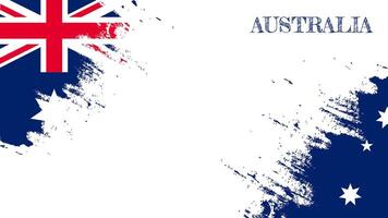 Flag of Australia with grunge texture. template for your design vector