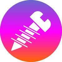 Screw Glyph Gradient Circle Icon Design vector