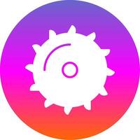 Saw Blade Glyph Gradient Circle Icon Design vector