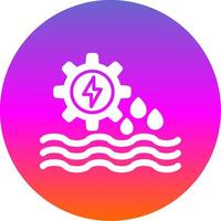 Hydro Power Glyph Gradient Circle Icon Design vector