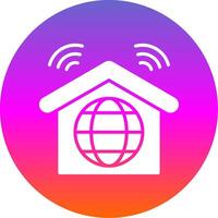 Internet Connection Glyph Gradient Circle Icon Design vector