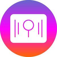 Key Hole Glyph Gradient Circle Icon Design vector
