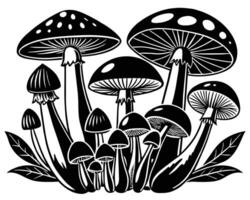 Mushrooms Lineart design vector